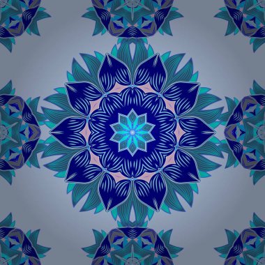 Mandalalar ile Seamless modeli. Vektör süsleri, arka plan