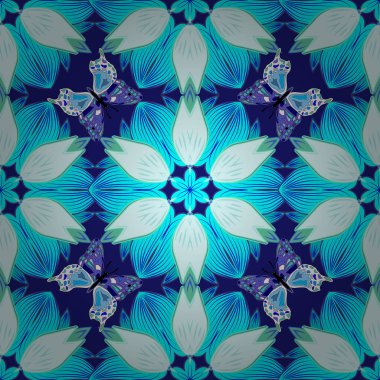 Mandalalar ile Seamless modeli. Vektör süsleri, arka plan