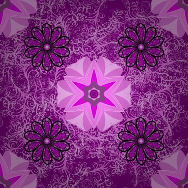 Mandalalar ile Seamless modeli. Vektör süsleri, arka plan