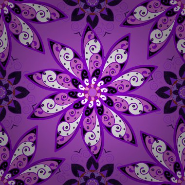 Mandalalar ile Seamless modeli. Vektör süsleri, arka plan