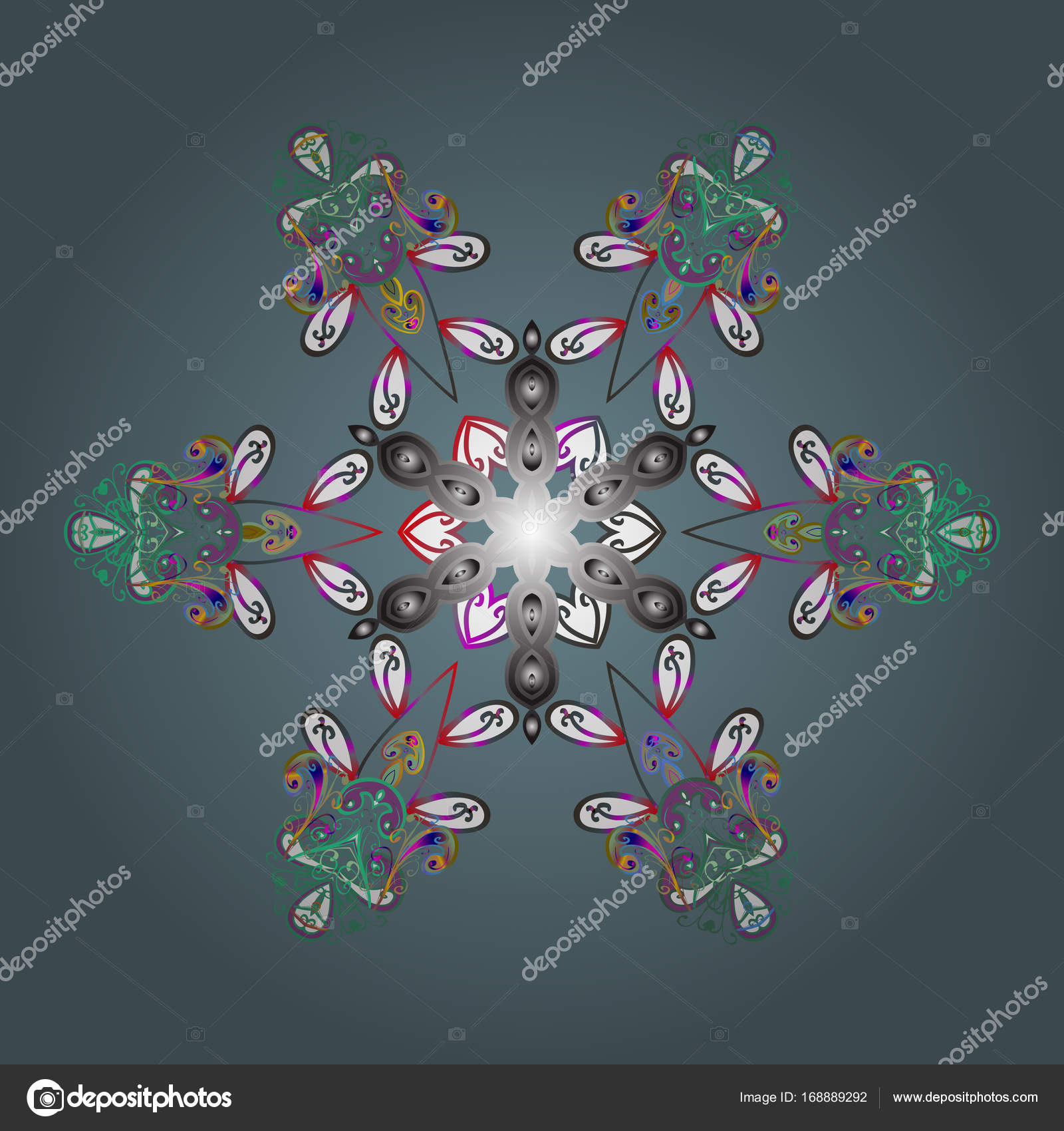 Illustrazione di vettore inverno ornamentale per la decorazione biglietti di auguri di Natale modello dell invito Disegni da colorare — Vettoriali di