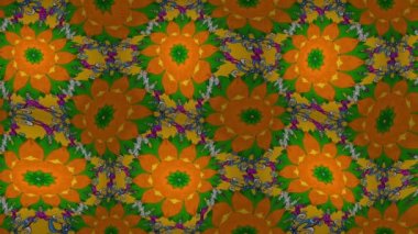 Mandala tarzı. Zengin etnik seamless modeli geometrik tasarım çizgili. Yeşil, siyah ve kırmızı renkler renkli mandala. Video.