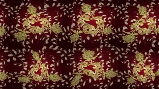 Video Background Pattern Floral Pattern Wallpaper Baroque Damask Graphic Modern — Stock Video