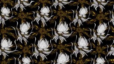 Vintage altın ve beyaz desen