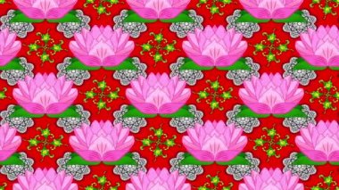 Lotus hareketli pembe desen