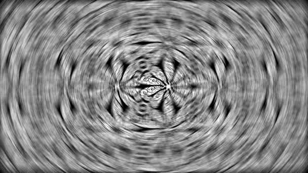 Composition radiale blanche et noire 