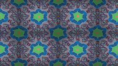 Mavi, bej ve mor renkler video Mandala desen. Doğu, Islam. Arapça Vintage Dekoratif süsleme. Mandala arka plan renkli. Döngü.