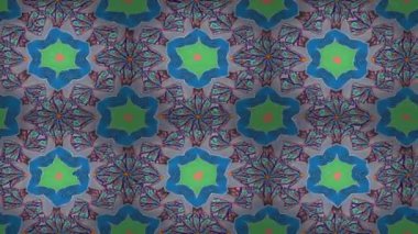 Mavi, bej ve mor renkler video Mandala desen. Doğu, Islam. Arapça Vintage Dekoratif süsleme. Mandala arka plan renkli. Döngü.