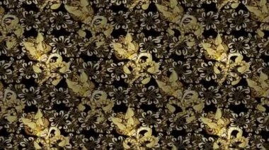 Altın vintage döngü kompozisyon. Video.