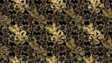 Altın vintage döngü kompozisyon. Video.