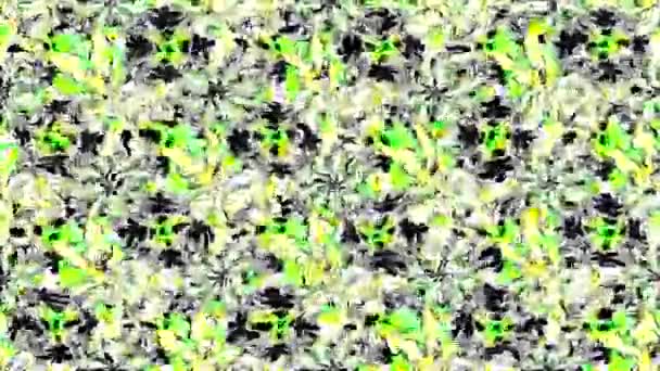 Verde Floral Vintage Padrão Movimento — Vídeo de Stock