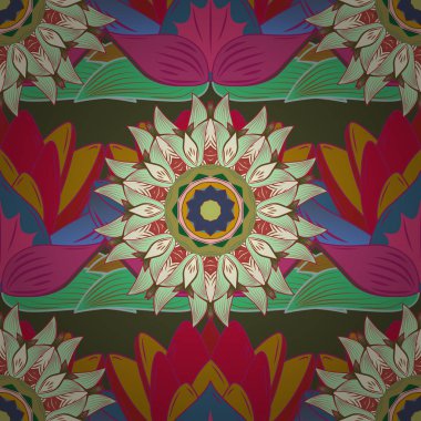 Vektör suluboya çiçek desenli, narin çiçekler, yeşil, kırmızı, pembe, sarı ve tarafsız çiçekler, tebrik kartı şablonu. Vektör güzel kumaş deseni.