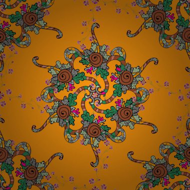 Basit geometrik mandala logosu. Vektör şirketi işareti, amblem, element. Soyut çiçeklerin etrafını sarın. Butik, çiçekçi, iş yeri ve iç mekan için yumuşak renkli güzel dairesel logo..