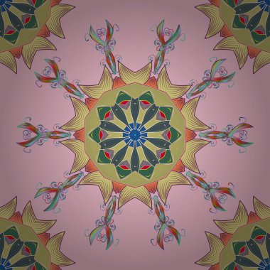 Tarafsız çiçek, mavi, mor, yeşil ve pembe. İş kimlik kavramı biyo, eko şirket, yoga ya da spa salonu için. Vektör degrade premium logo. Mandala logosu.