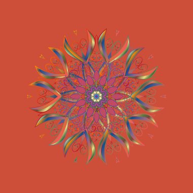 Kartpostal için sevimli, basit vektör kar taneleri ve tekstil için poster grafik tasarımı, ambalaj kağıdı, el yapımı Noel tarzı kış arkaplanları. Vektör çizimi. Kış karalamaları el çizimi kar tanesi.