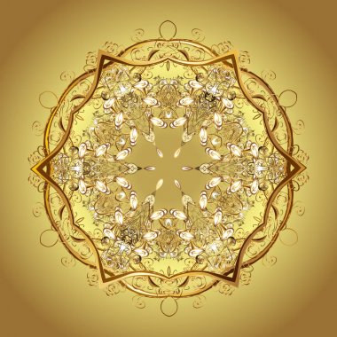 Snowflakes desen. Vektör çizim. Kar tanesi süs desen. Kar taneleri arka plan. Düz çizmek özgeçmişlerine izole soyut kar taneleri ile.