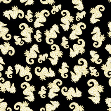 Vektör çizim. Kartları, Davetiyeler, tarihi kartları ve daha birçok kaydetmek için kullanılabilir. Siyah, beyaz ve sarı renkler. Karalamalar. Sorunsuz dekoratif arka plan.