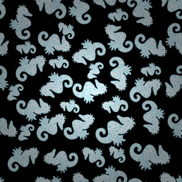 Vektör. Sorunsuz karalamalar siyah, beyaz ve mavi renkler. Şık kumaş deseni. Vintage.