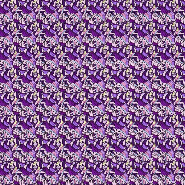 Модный Тканевый Узор Вектор Лапша Черного Фиолетового Нейтрального Цвета Бесшовный — стоковый вектор
