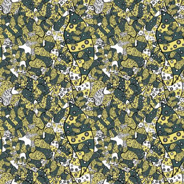 Mavi, siyah ve sarı renkli. Vektör - stok. Güzel geçmiş. Şirin desenler çiziyor. Kusursuz güzel kumaş deseni. Robot resimlerde, sabıka fotoğraflarında, bebek kıyafetlerinde, paket kutularında falan kullanılabilir..