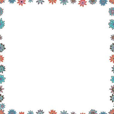 Beyaz, nötr ve mavi renkli bir resim. Elle çizilmiş karalama çerçeveleri. Vektör. Davetiye, broşür, poster simgeleri. Kusursuz..