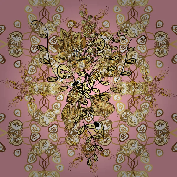Східний Стиль Арабески Безшовні Візерунки Блискучі Мережива Стилізовані Квіти Ажурне — стоковий вектор