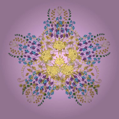 Vektör çizimi. Kar taneli desen. Vektör noel soyut renkli arkaplan ve düşen kar tanesi.