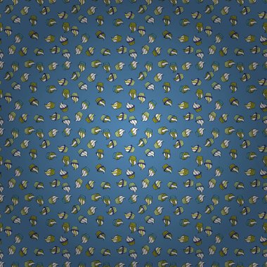 Beyaz, siyah ve mavi renk. Kusursuz desenli el çizimi kekler. Vektör çizimi. Fırın için baskı. Sweets arkaplan tasarımı.