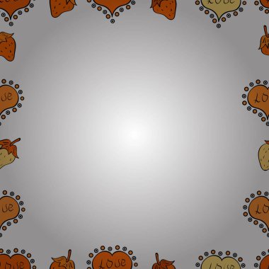 Vektör. El çizimi vektör çerçeve karalamaları. Kusursuz desen.