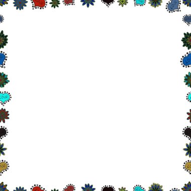 Vektör çizimi. El çizimi vektör çerçeve karalamaları. Kusursuz..