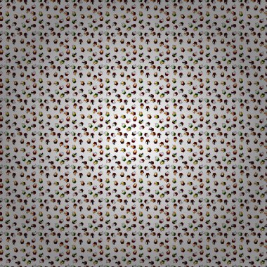 Keklerle suluboya kusursuz desen. Beyaz, gri ve kahverengi renkli parlak doğum günü deseni. Vektör. Paket kağıdı.