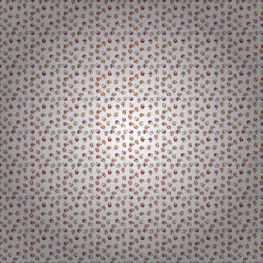 Vektör çizimi. Elle çizilmiş kusursuz desenli beyaz, nötr ve bej üzerine lezzetli kekler. Güzel yemek tasarımı elementleri, parmak izi ve desenler için mükemmel..