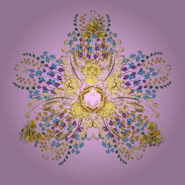 Doodle kroki satırlarındaki kar taneleri simgesi. Vektör çizim. Kışın kar Aralık sezon.