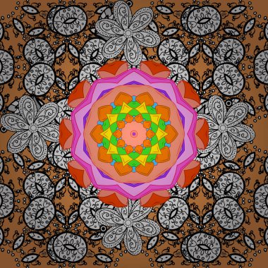 Bahar çiçekli, dikişsiz, sevimli çiçek deseni. Güzel kumaş deseni. EPS10 Vektör illüstrasyonu.