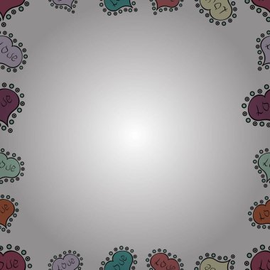 Pembe, beyaz ve siyah renkli bir resim. Kusursuz desen. Çerçeve. Vektör illüstrasyonu.