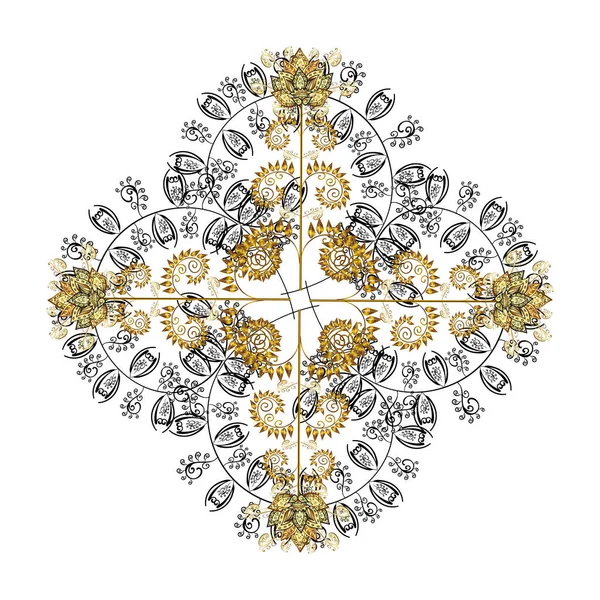 Snowflake Barevný Vzor Vektorová Ilustrace Plochý Design Abstraktní Sněhové Vločky — Stockový vektor
