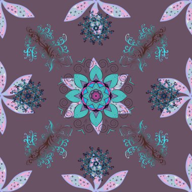 Doodle tarzı. Tekstil ve kapak tasarımı için mükemmel. Tarafsız, gri ve mavi renkte çiçekler. Renkli nötr, gri ve mavi pürüzsüz desen. El çizimi pürüzsüz sonbahar çiçekleri deseni.