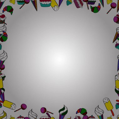 Kusursuz. El çizimi vektör çerçeve karalamaları. Vektör illüstrasyonu.