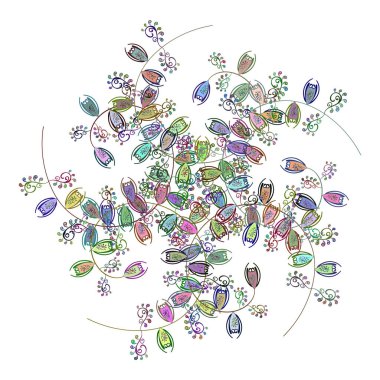 Kusursuz güzel kumaş deseni. Şirin desenler çiziyor. Vektör - stok. Robot resimlerde, sabıka fotoğraflarında, bebek kıyafetlerinde, paket kutularında falan kullanılabilir. Beyaz, yeşil ve renksiz. Güzel geçmiş..