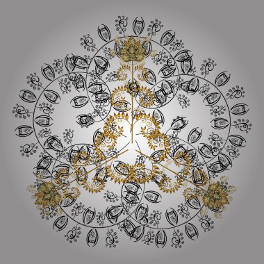 Vektör çizimi. Yetişkin sanat terapisi için kış boyama sayfaları. Örtü, poster, tişört ya da dövme için şablon. El yapımı stres önleyici kar tanesi..