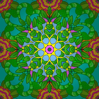 Çiçek kompozisyonu, el boyası, hassas şablon. Manzaralı çiçek deseni. Sevgililer günü ve tebrik kartı konsepti için şık bir davetiye. Üst manzara, yumuşak mavi, yeşil ve sarı renk.