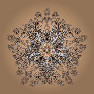 Vektör. Modaya uygun kumaş deseni. Karalamalar bej, siyah beyaz renkler. Kusursuz Desen Yazdırma.