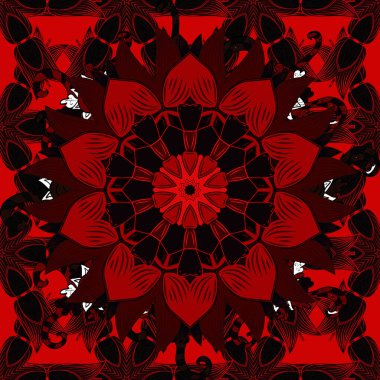 Vektör kalça dokusu deseni. Kusursuz Vintage Çiçek Deseni.