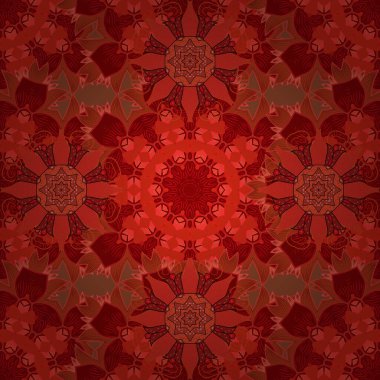 Düz Çiçek Elementleri Tasarımı. Renkli Bahar Temalı Kusursuz Arkaplan. Çocuk stili. Çiçekli kusursuz vektör arkaplanı.