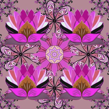 Bahar mevsimi. Tatil havası. Vektörsüz şirin çiçek deseni. Nazik romantik baskı.