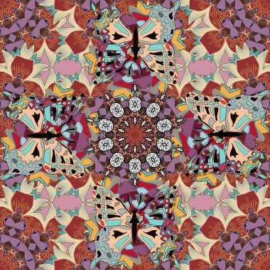 Robot resimlerde, ambalaj kutularında, sabıka fotoğraflarında, bebek kıyafetlerinde falan kullanılabilir. Kusursuz desen. Güzel kumaş deseni. Karalama kalıbı. Hoş bir arka plan. Bej rengi, nötr ve kahverengi. Vektör çizimi.