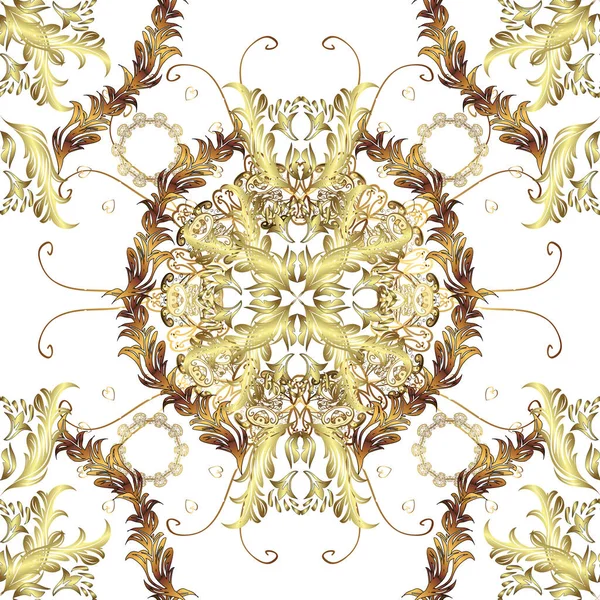 Ornement Oriental Sans Couture Dans Style Baroque Motif Traditionnel Vectoriel — Image vectorielle