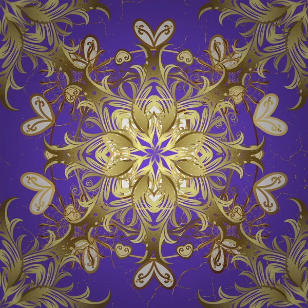 Класичний Вінтажний Фон Традиційний Орієнтальний Орнамент Візерунок Фіолетових Нейтральних Кольорах — стоковий вектор