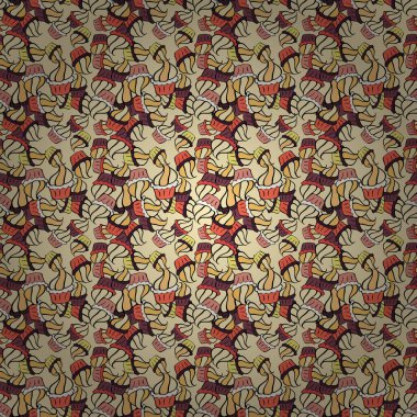 Kabile sanat baskısı, klasik geçmiş. Soyut etnik vektör kusursuz desen. Arkaplan deseni, taslak, siyah, mor ve bej renkli tema.