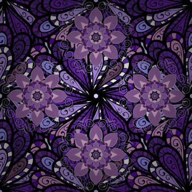 Düz Çiçek Elementleri Tasarımı. Modaya uygun kumaş deseni. Renkli Yaz Temalı Kusursuz Arkaplan. Şirin çiçek vektör deseni.